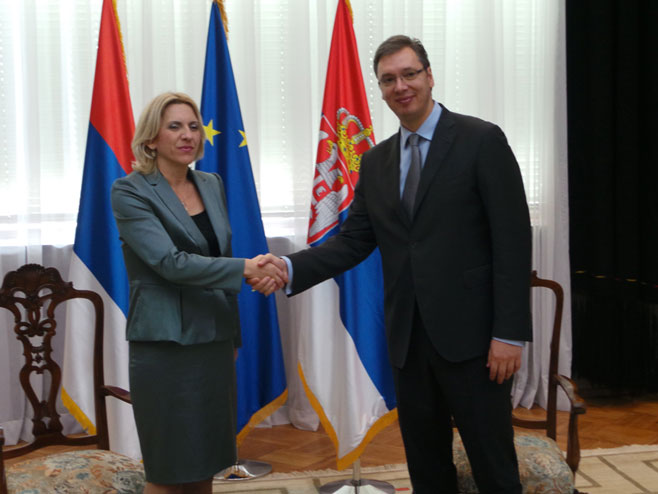 Željka Cvijanović i Aleksandar Vučić - Foto: RTRS