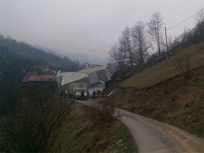 Klizište u Foči - Foto: Facebook