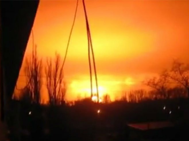 Ukrajina - eksplozija (Screenshot from youtube.com/user/gorlowka) - 