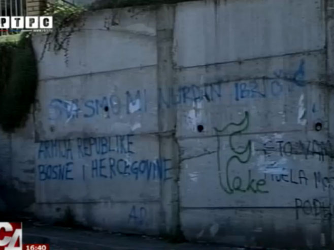 Sarajevo: Uvredljivi grafiti - Foto: RTRS