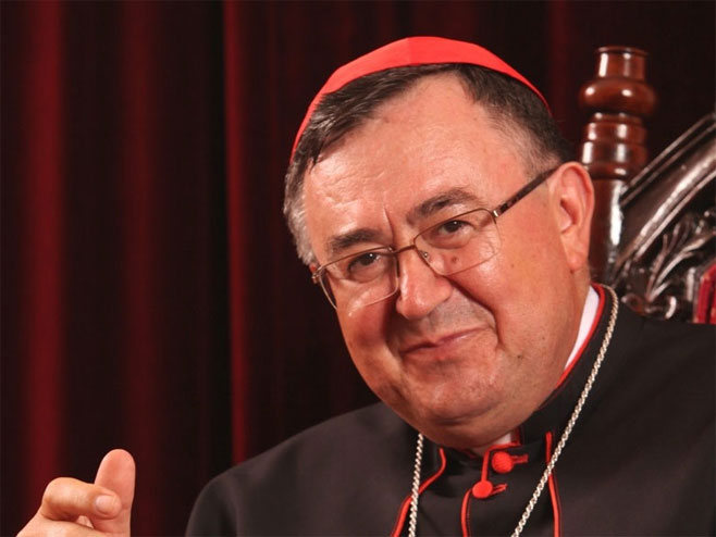 Vrhbosanski nadbiskup kardinal Vinko Puljić (foto:audax.ba) - 