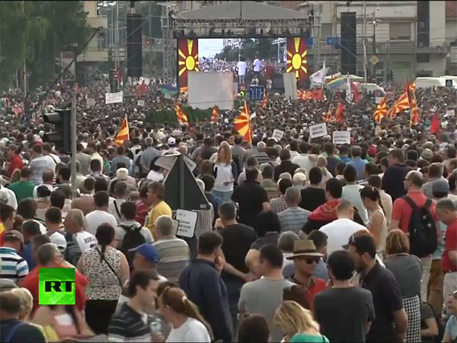 Protesti u Makedoniji - Foto: Screenshot