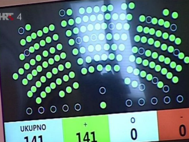 Glasanje u hrvatskom Saboru - Foto: Screenshot