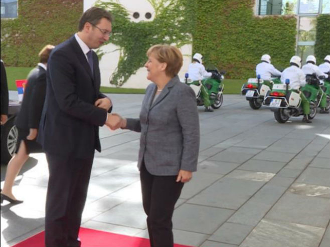 Sastanak Vučić - Merkel u Berlinu - Foto: TANЈUG
