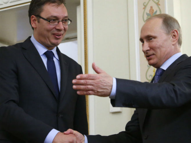 Sastanak Vučića i Putina (foto: © AP Photo/ MAXIM SHIPENKOV) - 