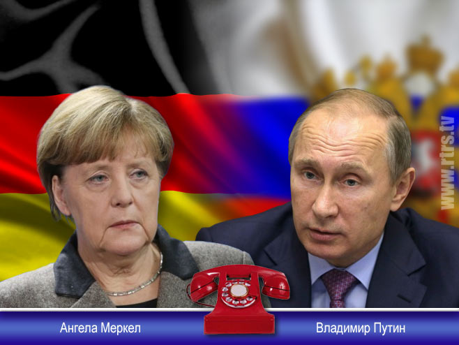 Angela Merkel i Vladimir Putin (Ilustracija: RTRS) - 