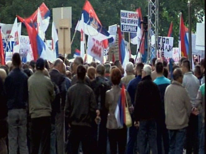 Protest opozicije - Foto: RTRS