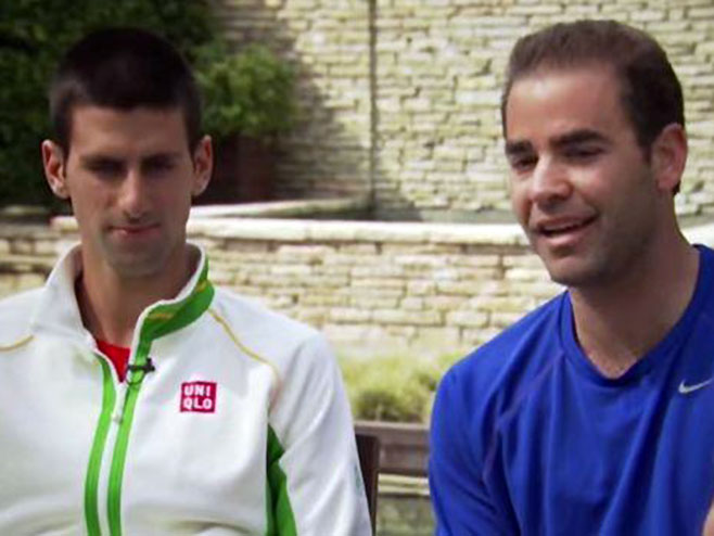 Novak Đoković i Pit Sampras - Foto: Screenshot