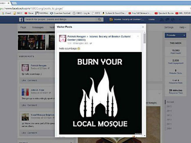 Poruka na Fejsbuku (foto: boston.cbslocal.com/Department of Justice) - 