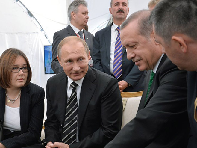 Sastanak: Putin - Erdogan (Foto: Sputnik/Aleksej Družinjin) - 