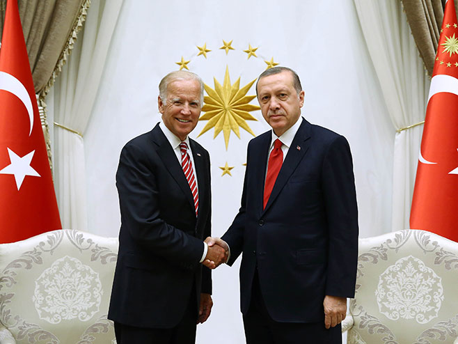 DŽozef Bajden i Redžep Tajip Erdogan (foto:epa/Turkish presidential press office) - 