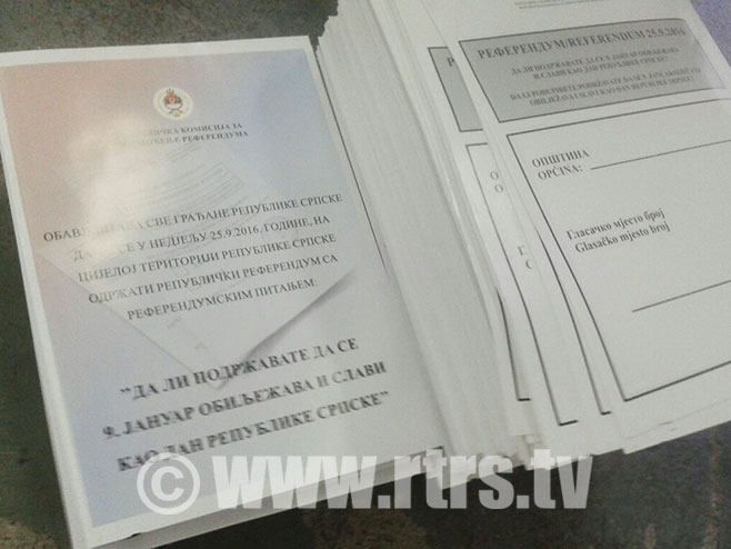 Glasački listići za referendum - Foto: RTRS