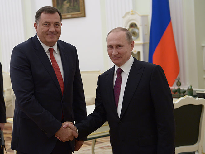 Milorad Dodik i Vladimir Putin (arhiv) - Foto: RTRS