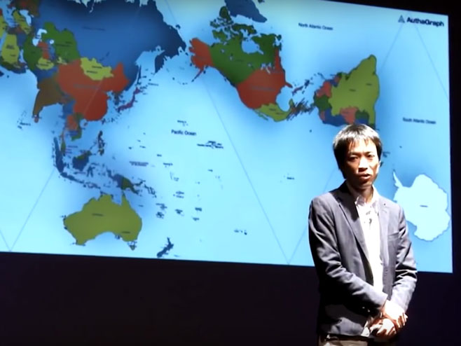 Revolucionarna mapa Zemlje japanskog umjetnika Narukave - Foto: Screenshot/YouTube