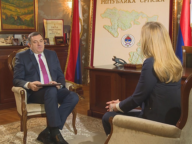 Milorad Dodik, predsjednik Republike Srpske - intervju za RTR - Foto: RTRS
