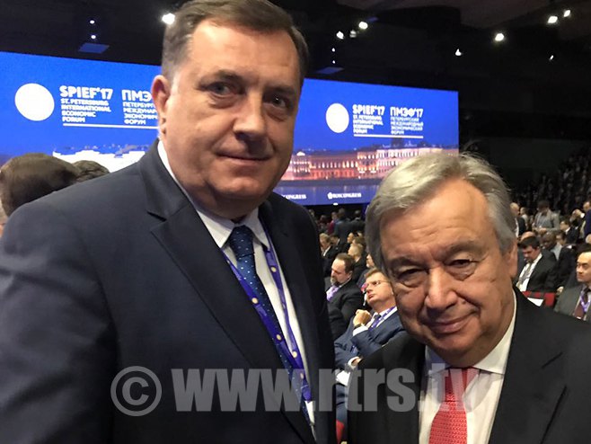 Milorad Dodik i Antonio Guteres - Foto: RTRS