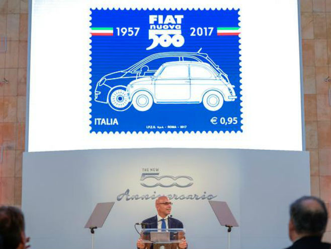 Poštanska marka za 60. rođendan "fijata 500" (Foto: lulop.com) - 