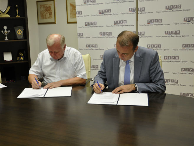 Milinović i Suljkanović potpisali ugovor o medijskom pokroviteljstvu - Foto: RTRS