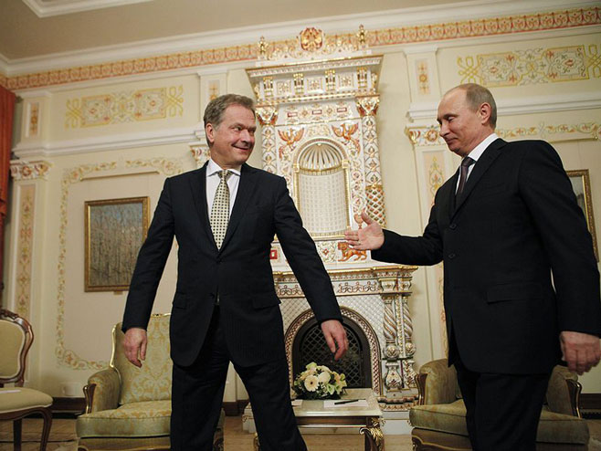 Vladimir Putin i Sauli Ninisto (Foto: Jana Romanova/Lehtikuva) - 