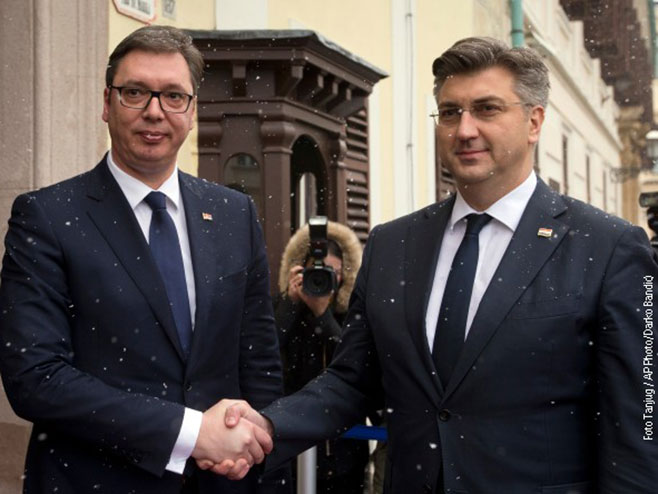 Aleksandar Vučić i Andrej Plenković - Foto: RTS