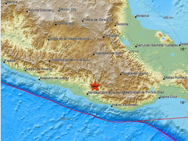 Zemljotres u Meksiku (Foto: EMSC/CSEM) - 