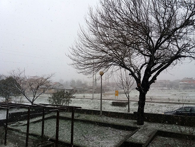 Snijeg u Trebinju - Foto: SRNA