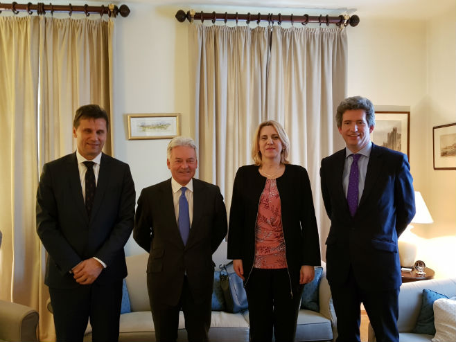 Predsjednica Vlade Republike Srpske Željka Cvijanović razgovarala sa ministrom Velike Britanije za Evropu Alanom Dankanom. - 