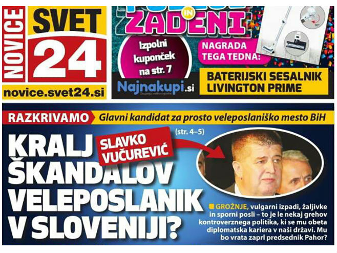slovenački mediji - Slavko Vučurević kralj skandala - 