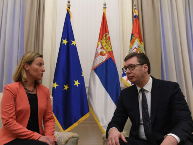 Sastanak Mogerini i Vučić - Foto: RTS