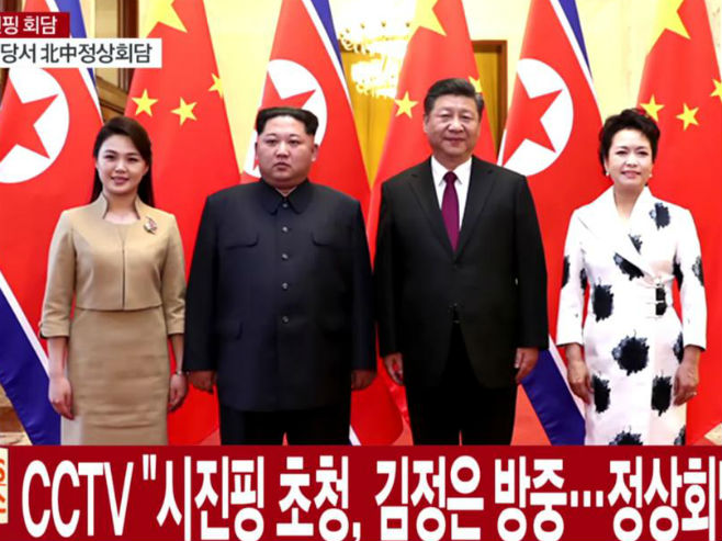 Sastanak Kim DŽong-una i Si Đinpinga - Foto: Screenshot