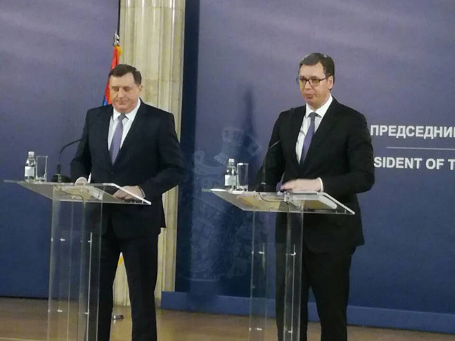 Dodik i Vučić - Foto: RTRS