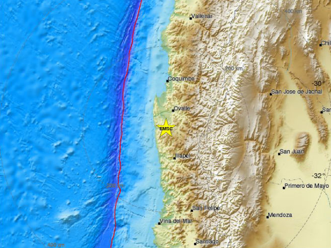 Potres u Čileu (Foto: emsc.eu) - 