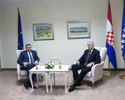 Dodik i Čović u Mostaru - Foto: SRNA