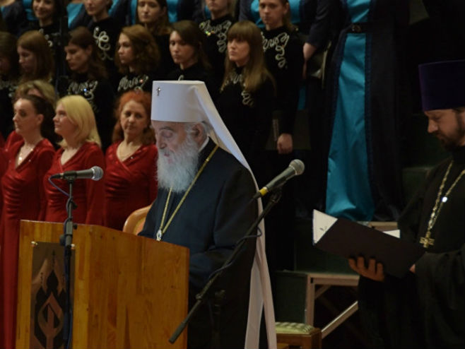 Patrijarh Irinej u Moskvi (Foto: Sputnjik) - 