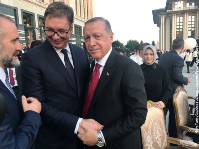 Aleksandar Vučić i Redžep Tajip Erdogan - Foto: TANЈUG