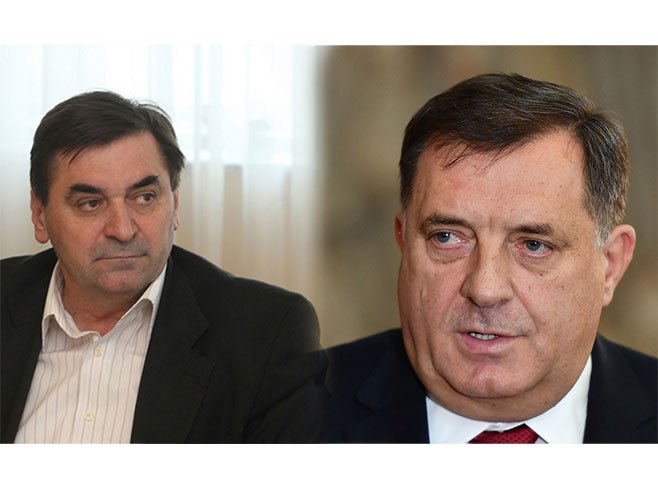 Milorad Dodik i Obren Petrović - Foto: RTRS