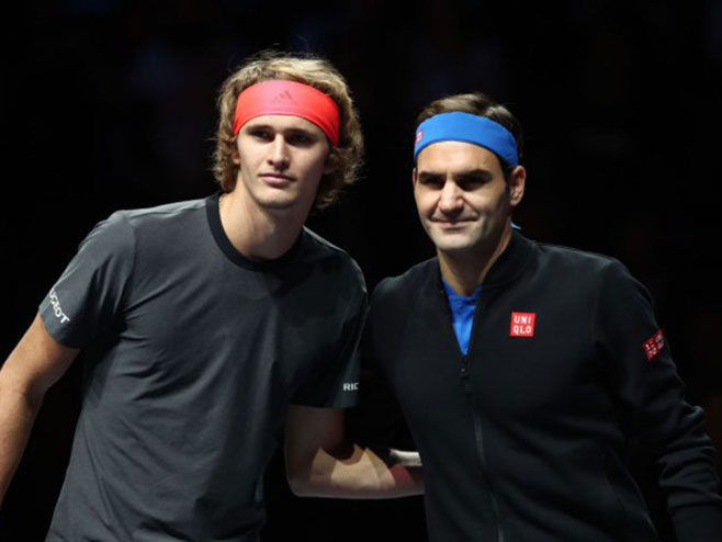 Aleksander Zverev i Rodžer Federer - Foto: Getty Images