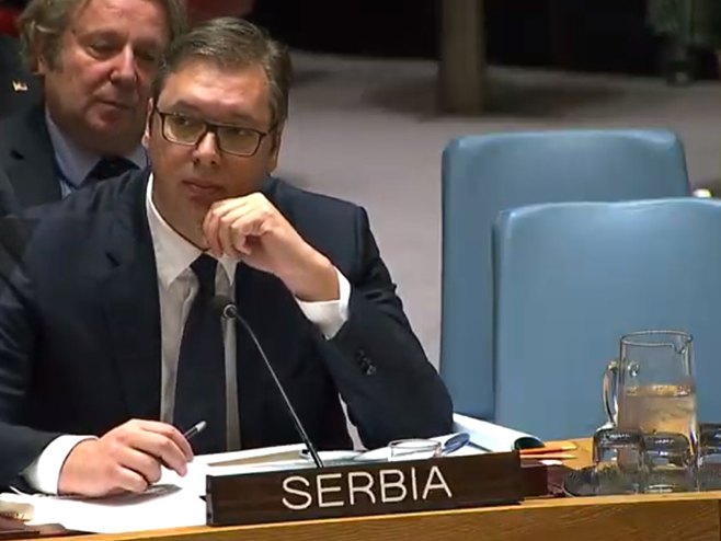 Vučić u Savjetu bezbjednosti UN - Foto: Screenshot
