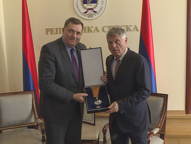 Milorad Dodik i Miroslav Lazanski - Foto: RTRS