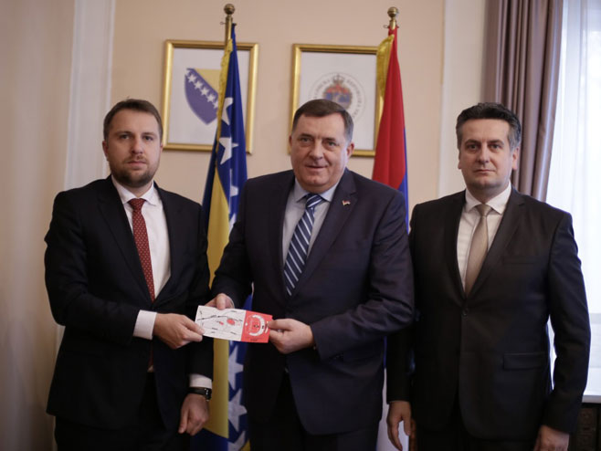 Dodik,Skaka i Vuković - Foto: RTRS