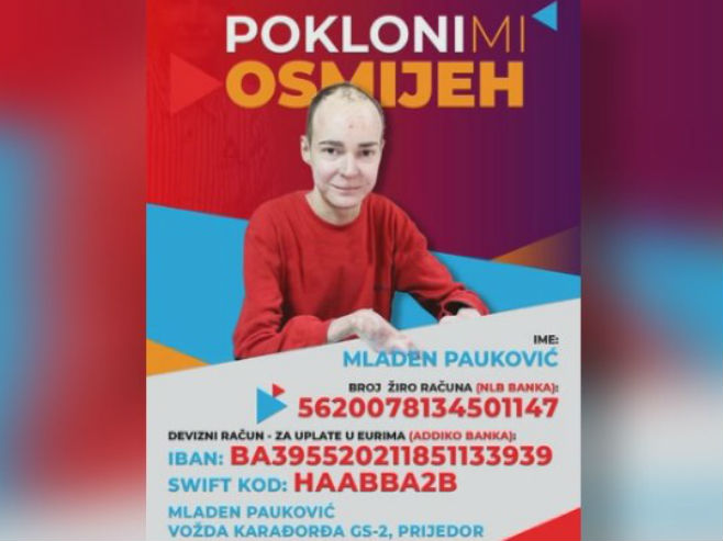 Pomoć za Mladena Paukovića - Foto: RTRS