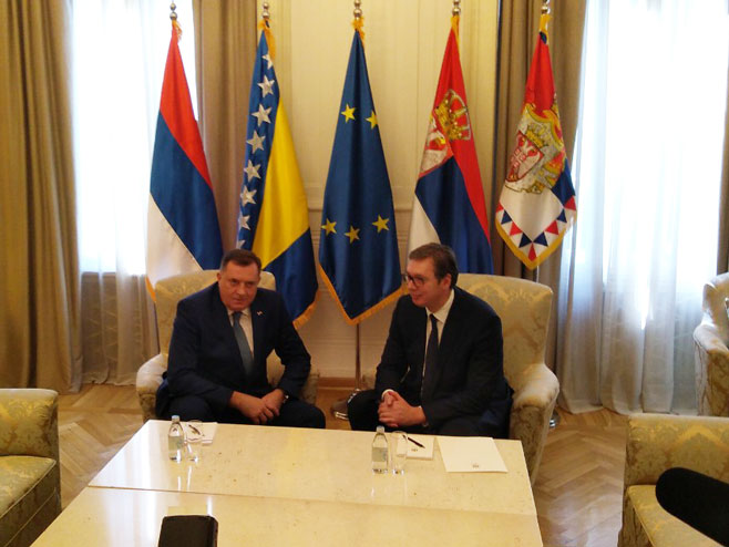 Sastanak Dodik-Vučić (arhiv) - Foto: RTRS