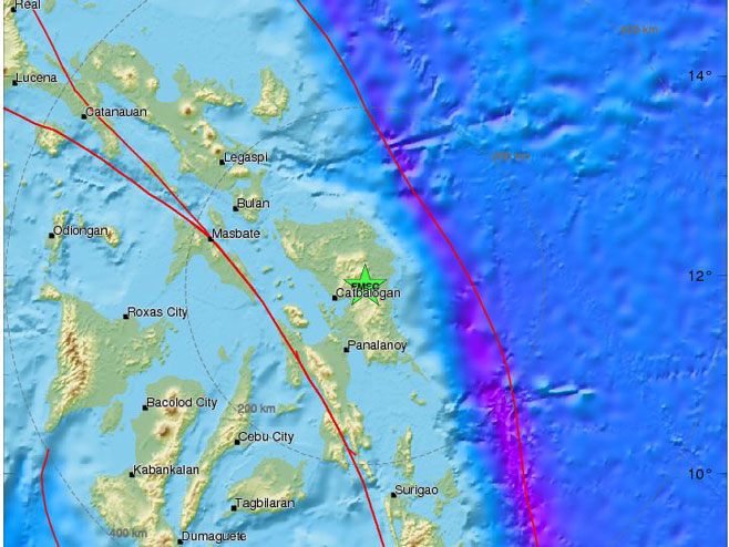 Zemljotres kod Filipina (Foto: www.emsc-csem.org) - 