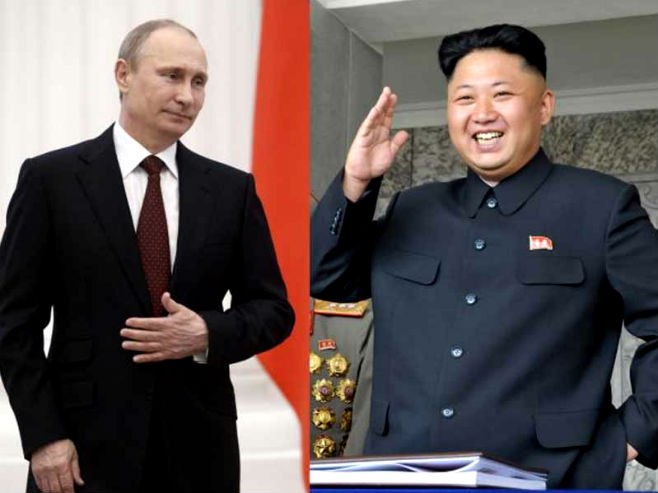 Vladimir Putin i Kim DŽong Un - Foto: ilustracija
