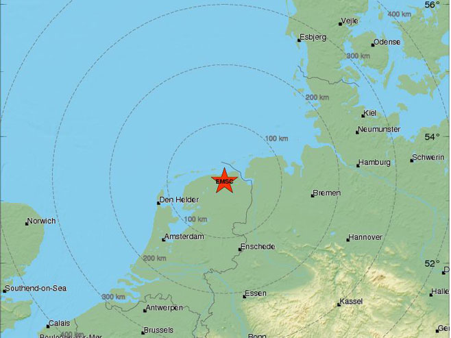 Zemljotres u Holandiji (Foto: www.emsc-csem.org) - 