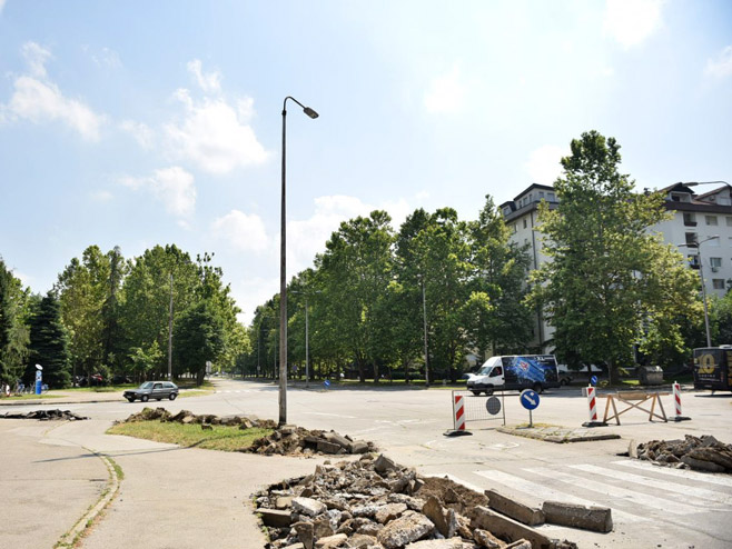 Gradnja kružnog toka, Obilićevo (foto: banjaluka.rs.ba) - 