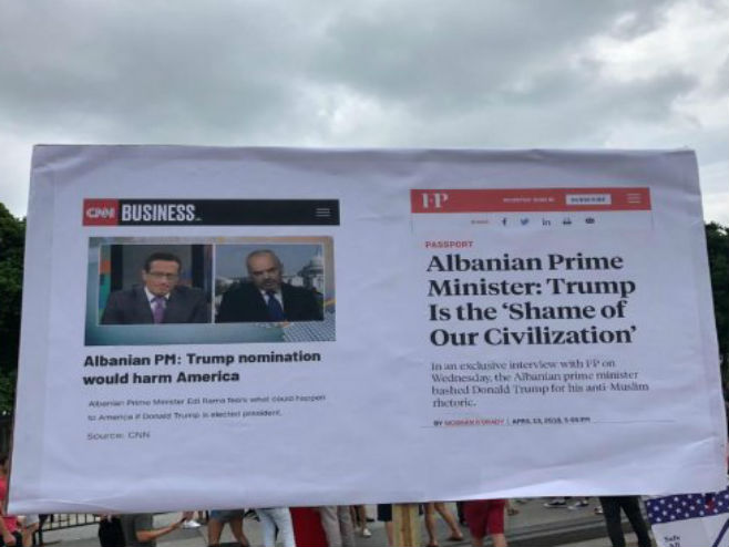 Albanci protestovali u Vašingtonu protiv Rame (Foto: Albanian Daily News) - 