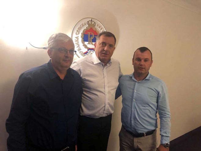 Pavlović, Dodik i Grujičić - Foto: SRNA