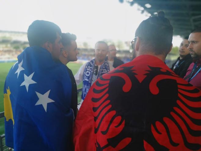 Albanci provocirali navijače C.Zvezde (Foto: B92/LN) - 