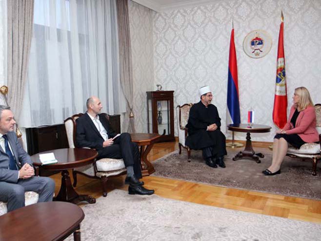Sastanak Cvijanovićeve sa muftijom banjalučkim Nusretom Abdibegovićem - Foto: RTRS